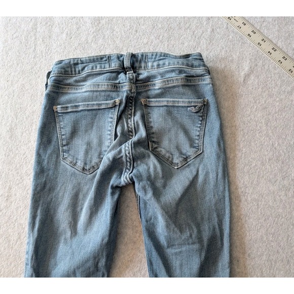 Hollister Jeans 00R Womens 23x28 Low-Rise Jean Legging Light Wash Stretch Skinny - Picture 9 of 15